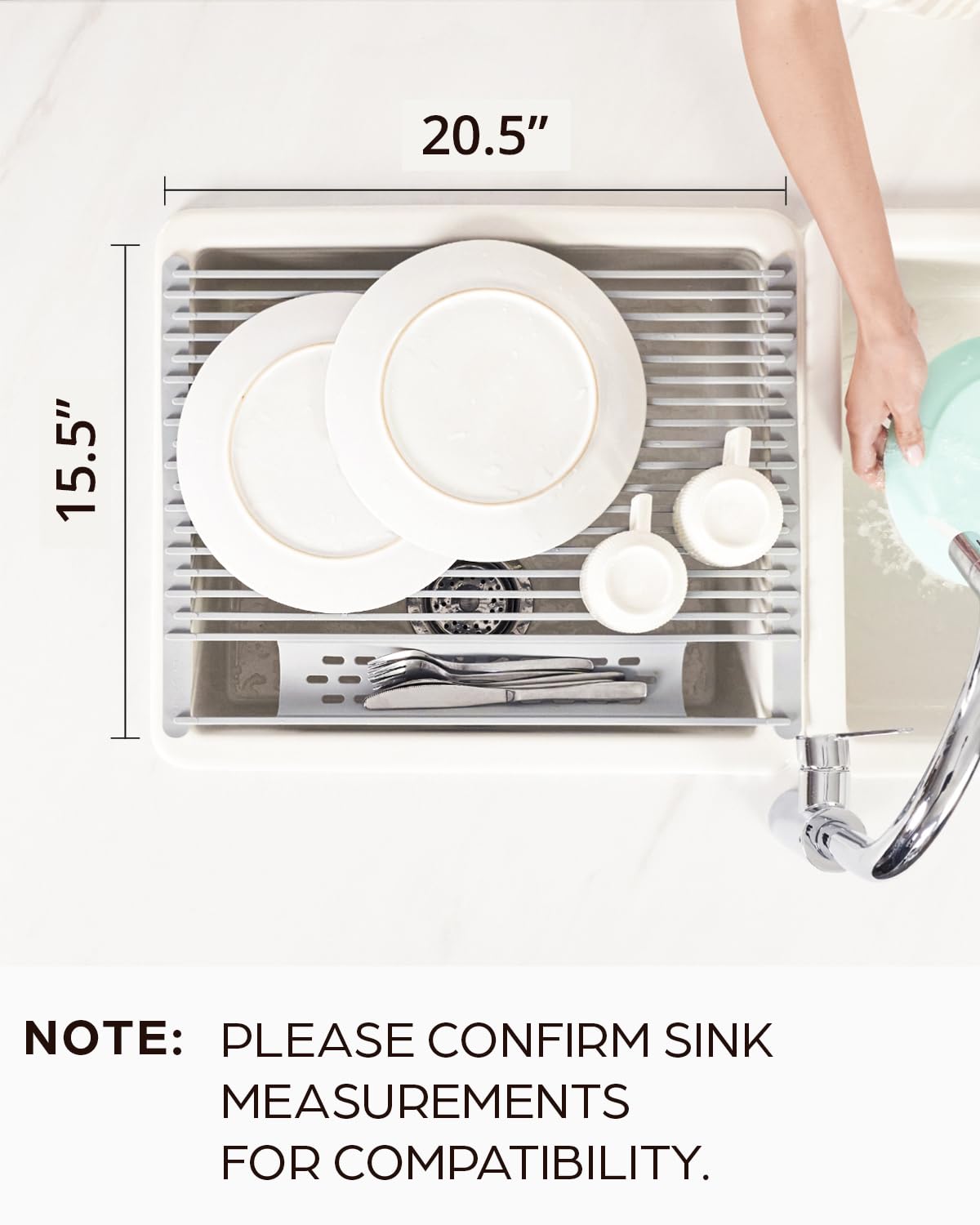 Swedish Dish Cloths Rollout Drying Rack for Kitchen