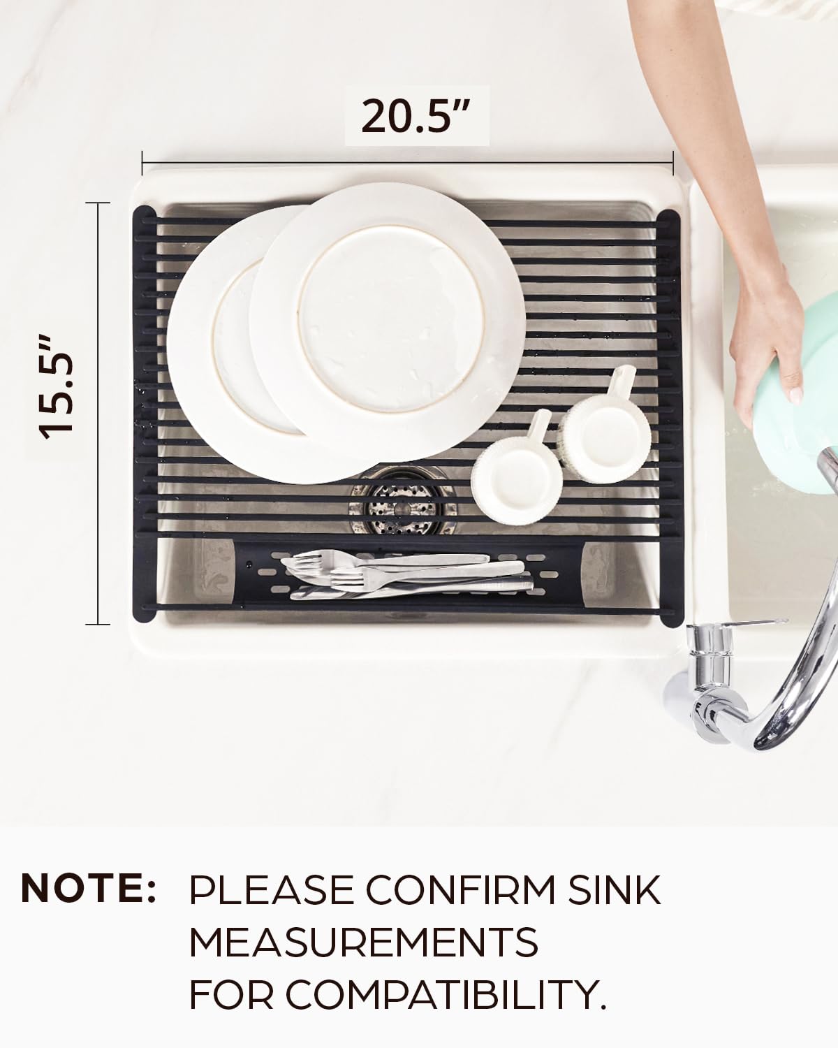 Swedish Dish Cloths Rollout Drying Rack for Kitchen