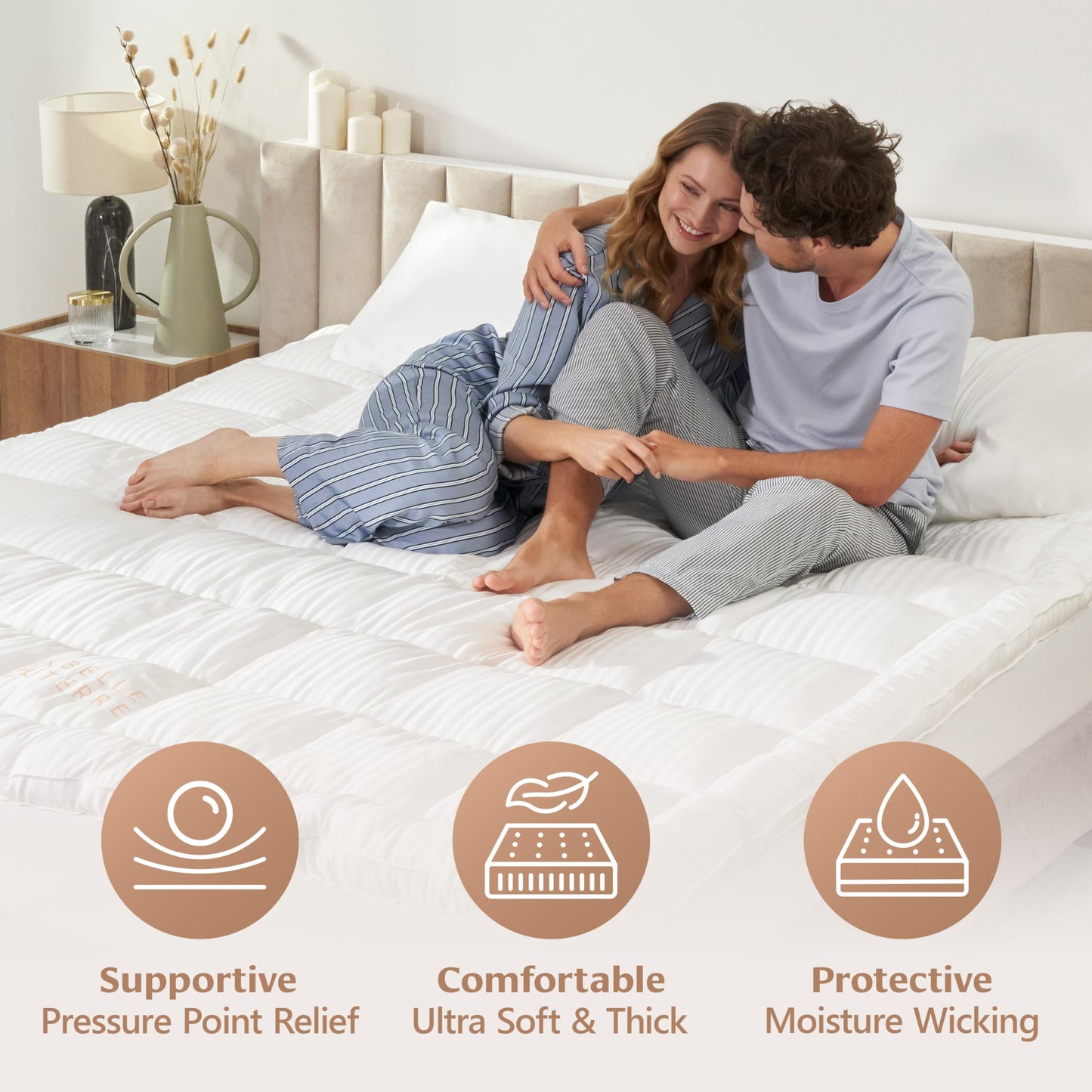 Cooling Bamboo Mattress Topper