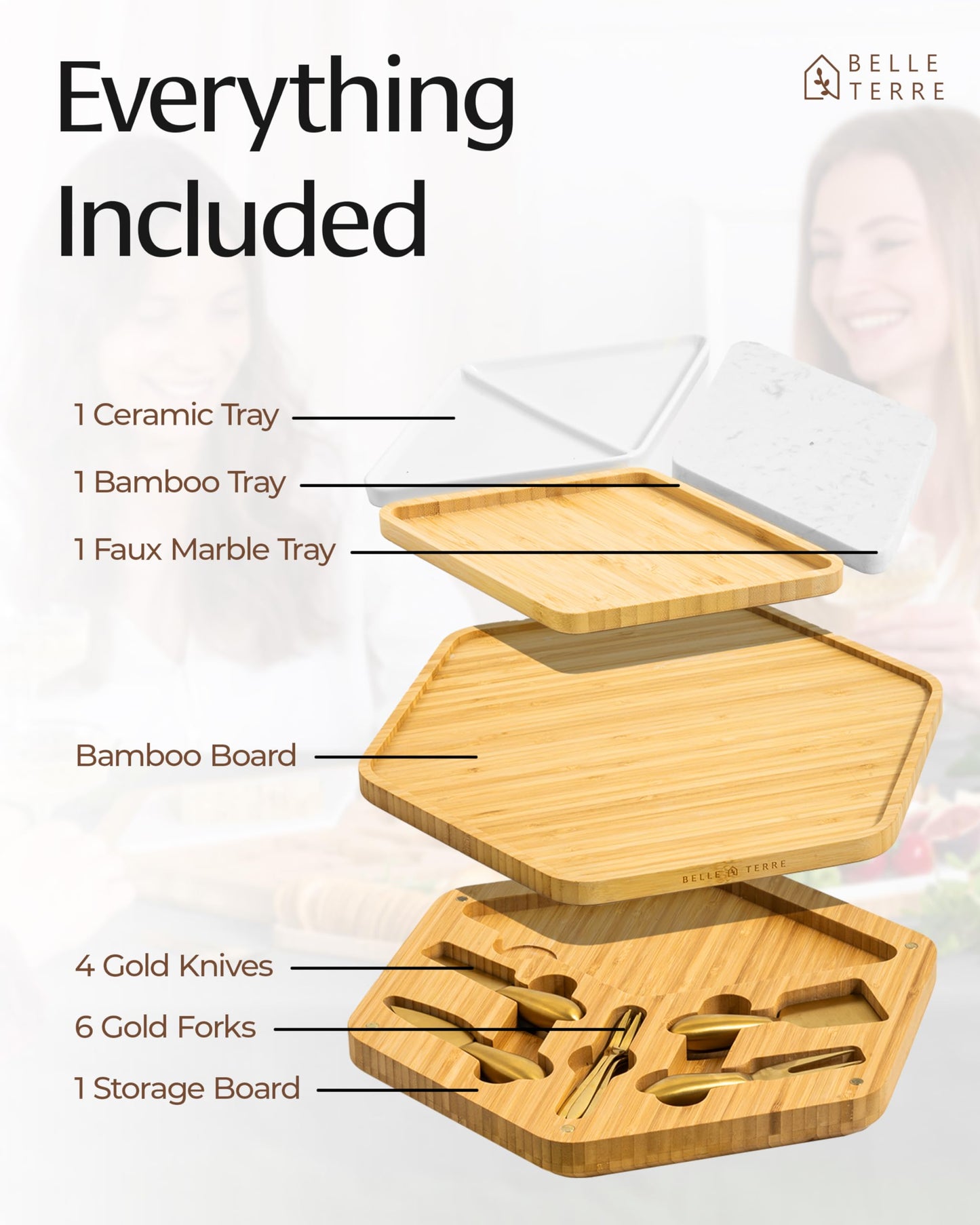 Modular Cheeseboard with Luxury Cutlery Set