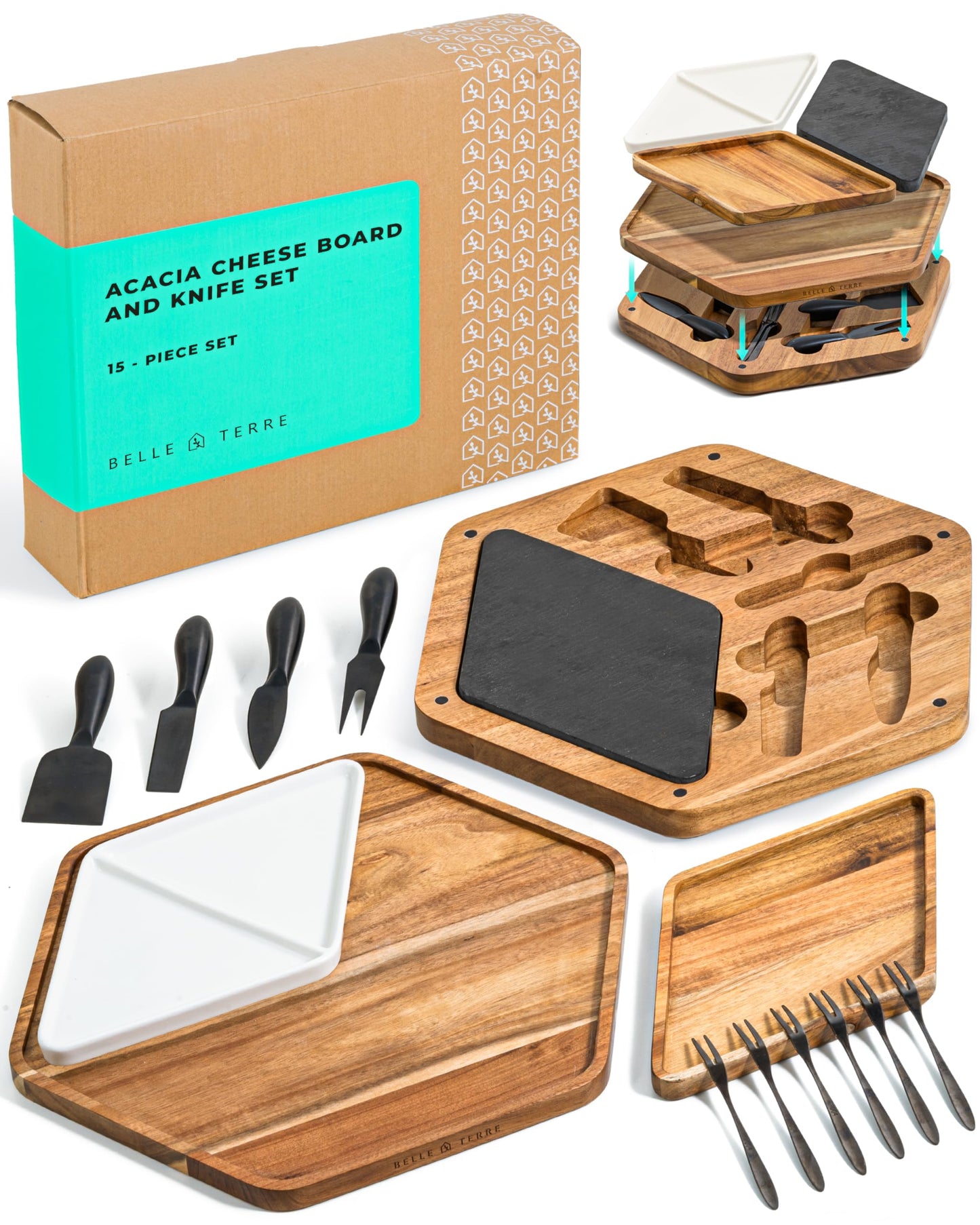 Modular Cheeseboard with Luxury Cutlery Set