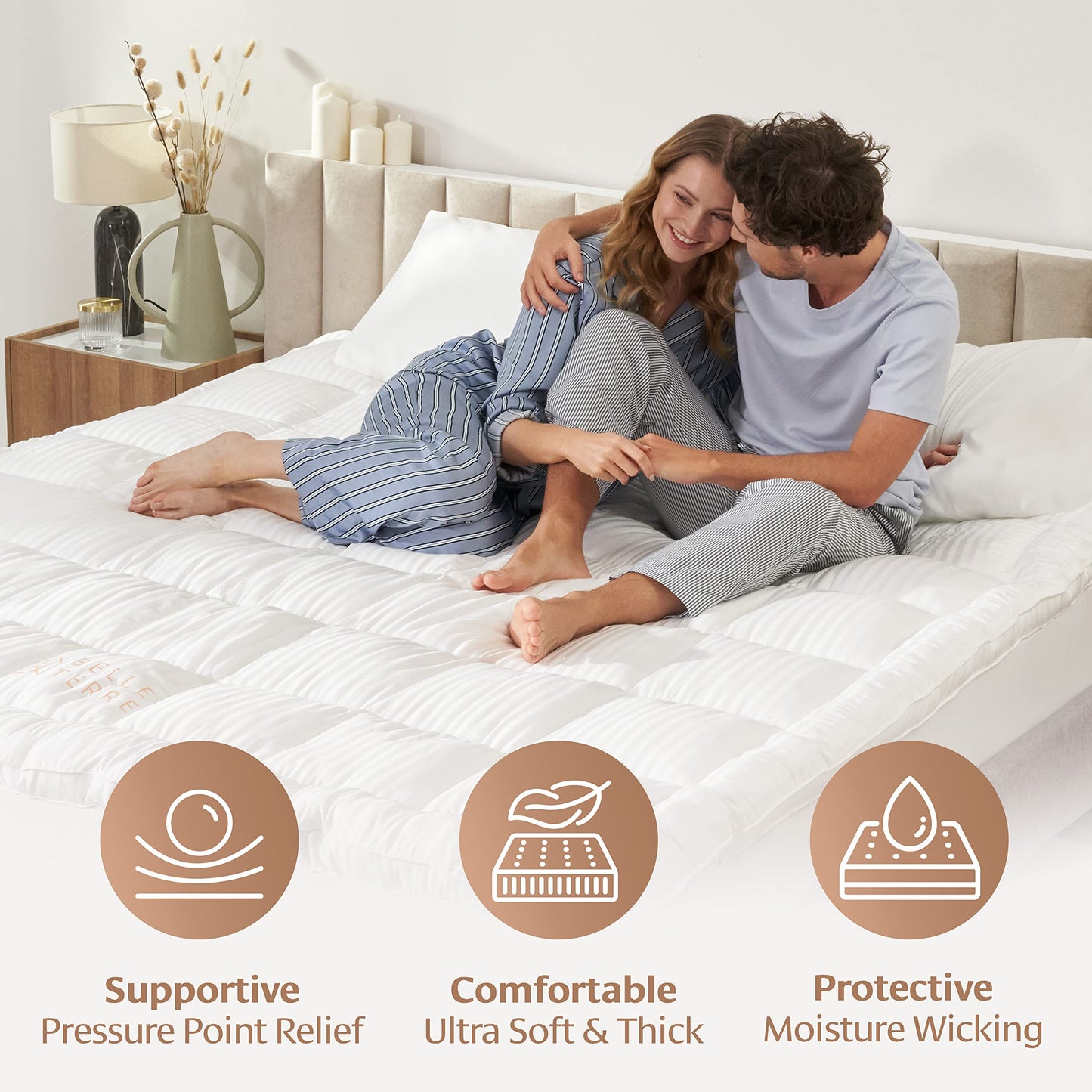 Cooling Bamboo Mattress Topper