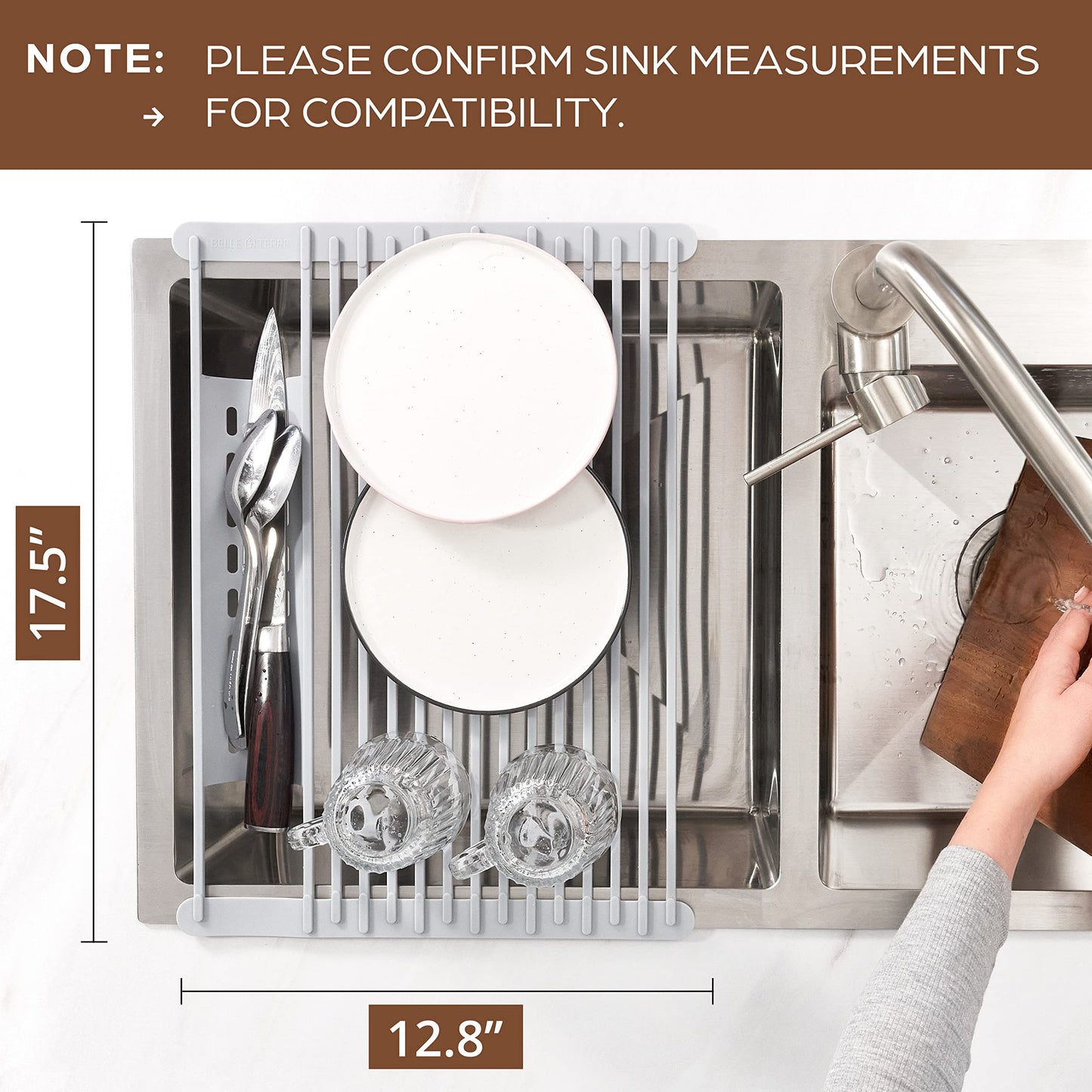Swedish Dish Cloths Rollout Drying Rack for Kitchen