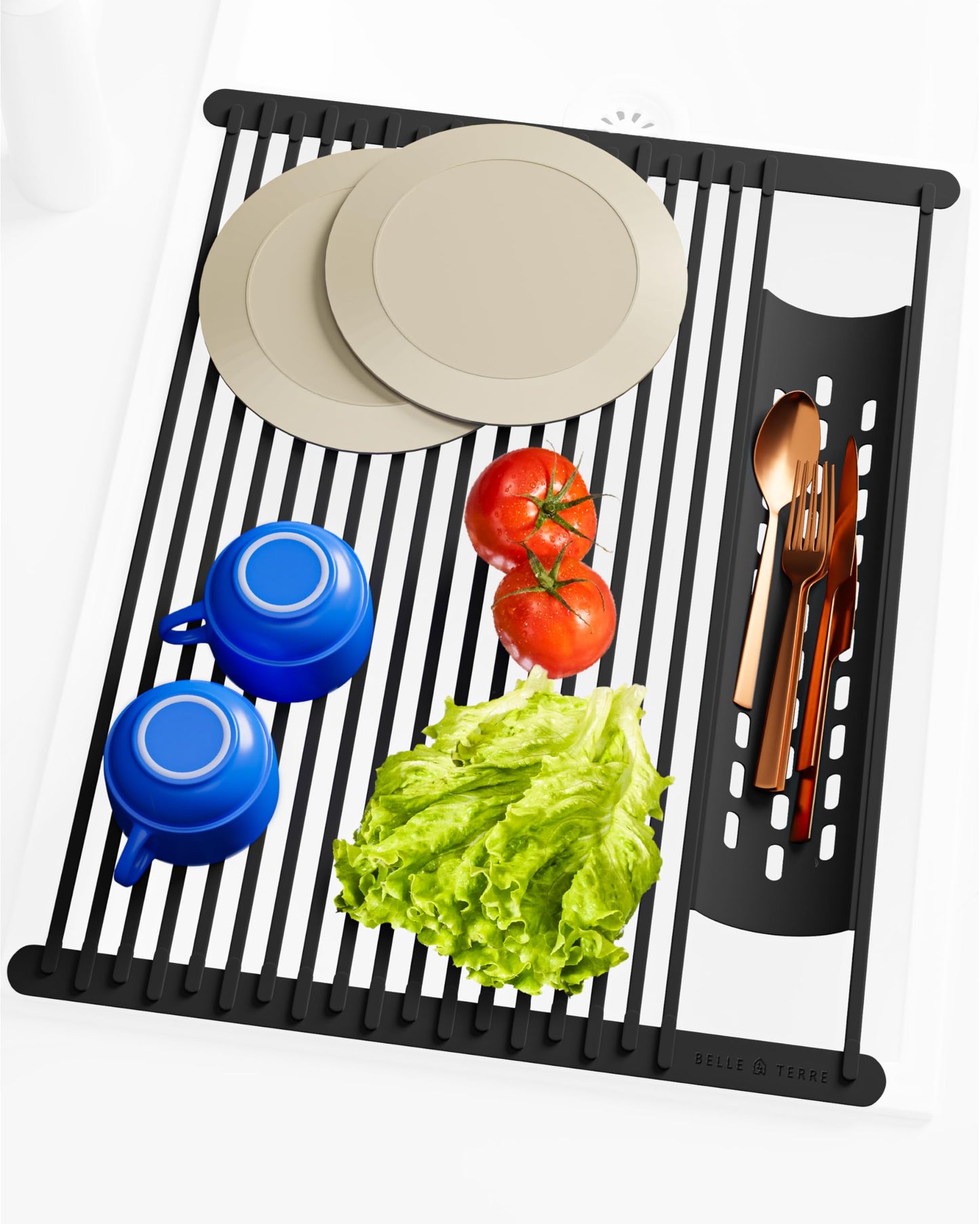 Swedish Dish Cloths Rollout Drying Rack for Kitchen